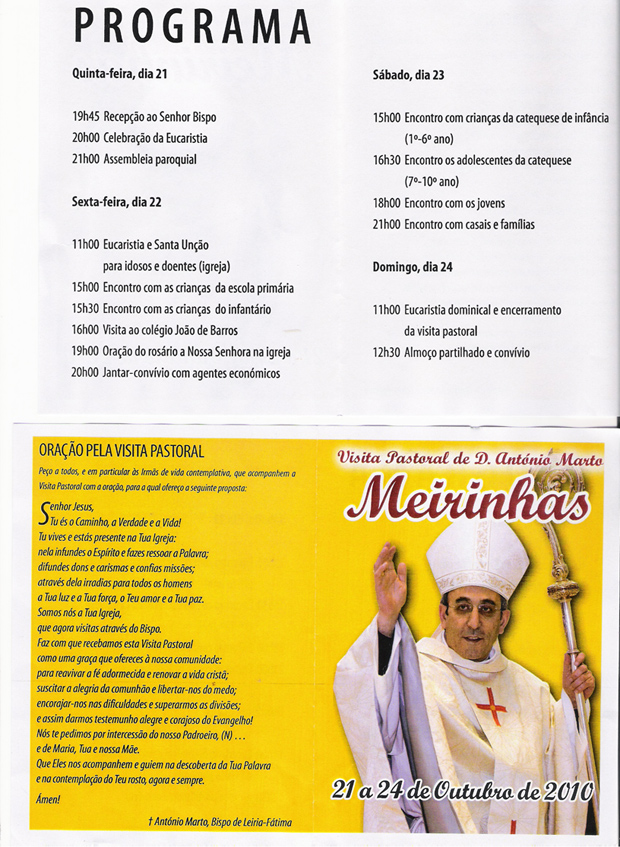 Visita Paroqueial de D. Antonio Marto - Bispo de Leiria / Fatima às Meirinhas